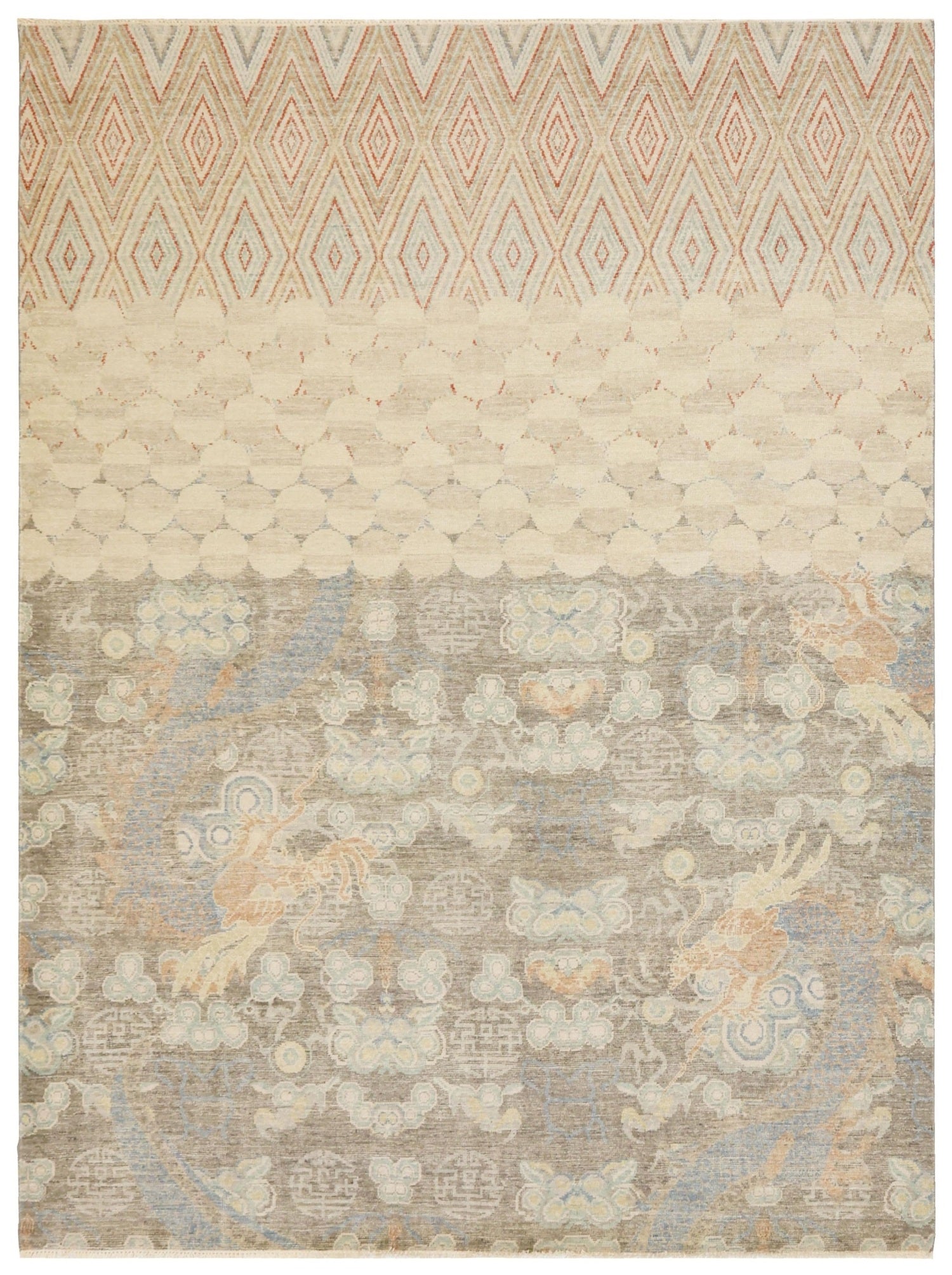 Dragon Style Handwoven Transitional Rug