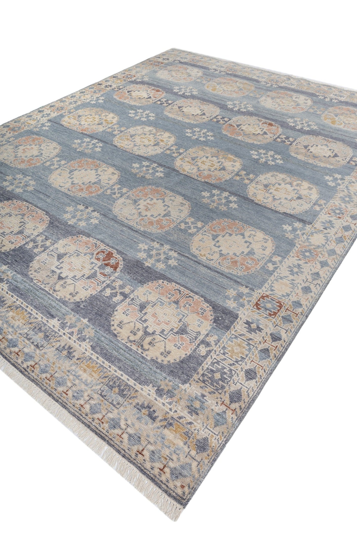 Erased Ersari Handwoven Transitional Rug, J87547