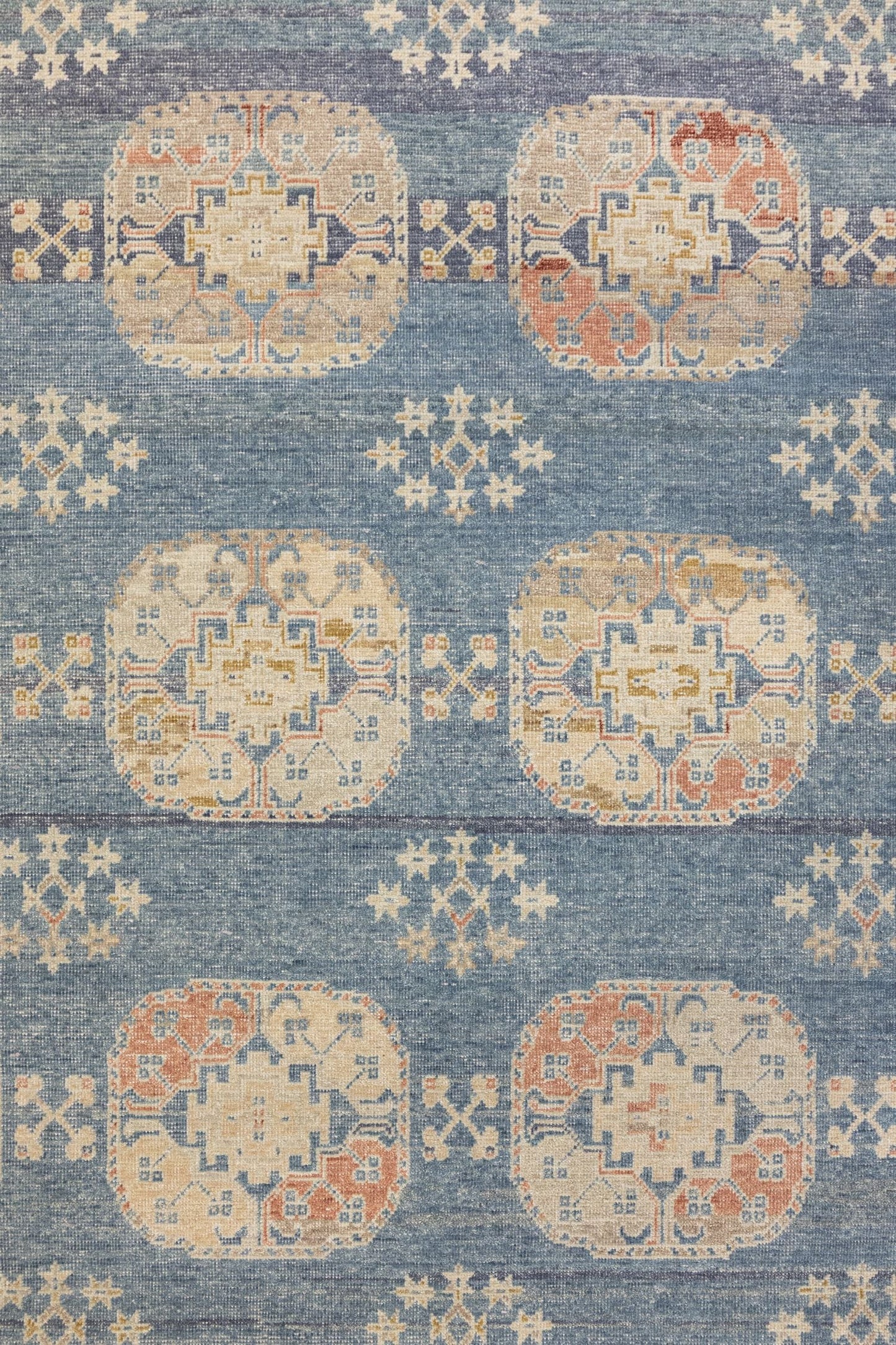 Erased Ersari Handwoven Transitional Rug, J87547