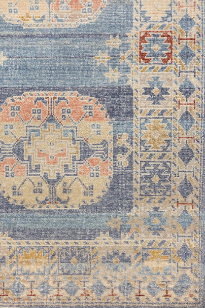 Erased Ersari Handwoven Transitional Rug, J87547