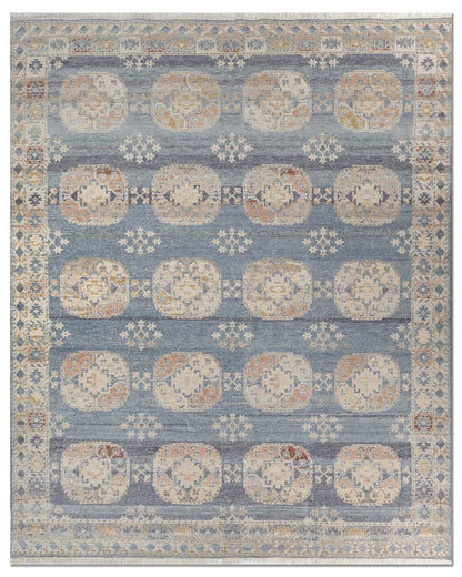  Erased Ersari Handwoven Transitional Rug