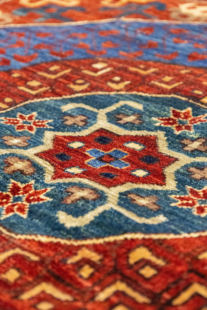 Erased Mamluk Handwoven Transitional Rug, J86193