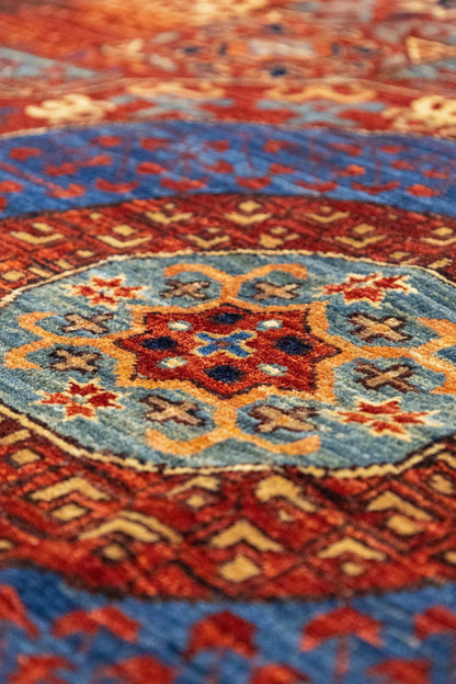 Erased Mamluk Handwoven Transitional Rug, J86203