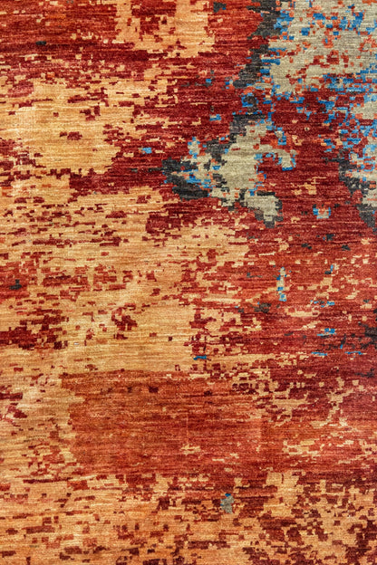 Erased Mamluk Handwoven Transitional Rug, J86203