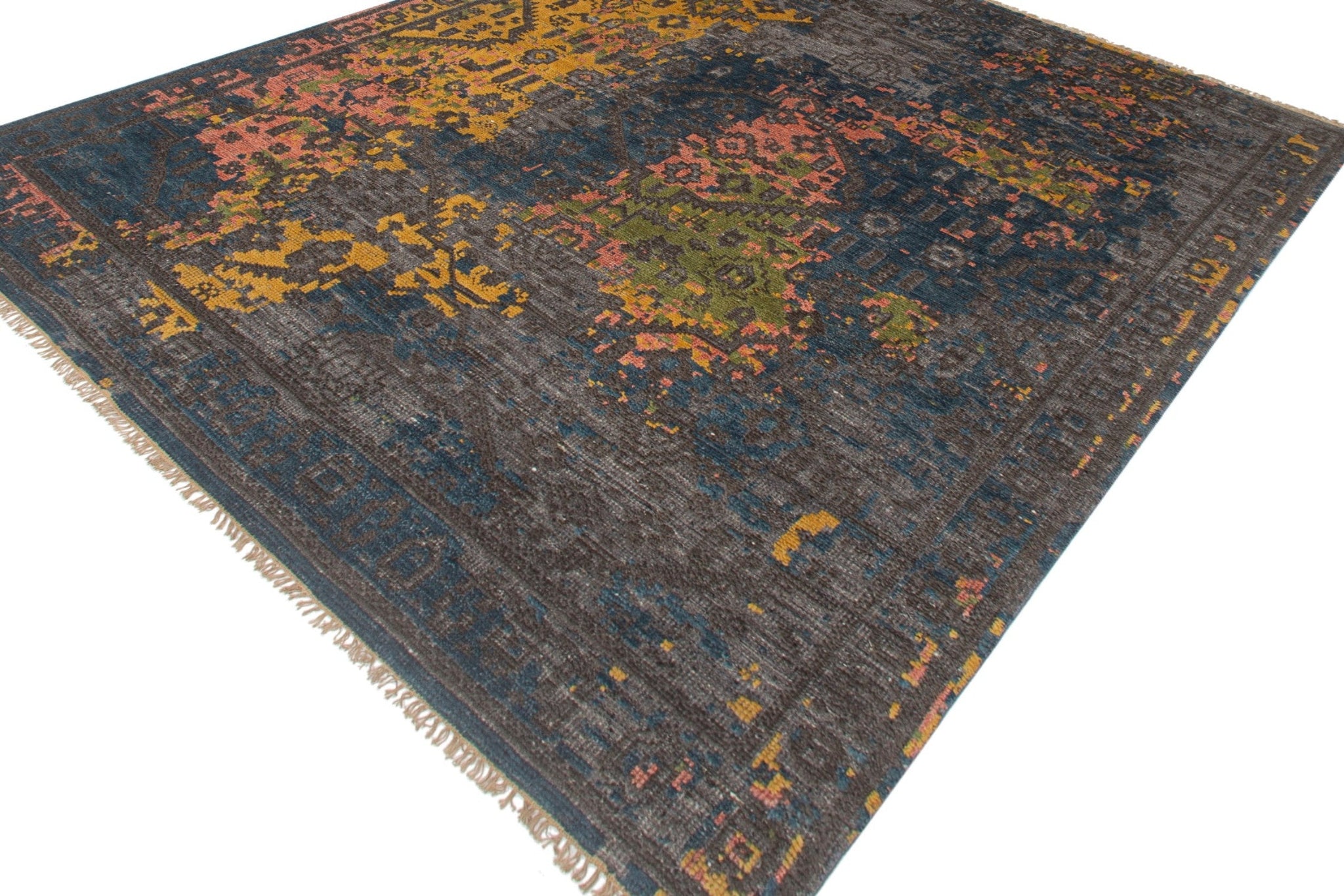 Erased Handwoven Transitional Rug, J71466