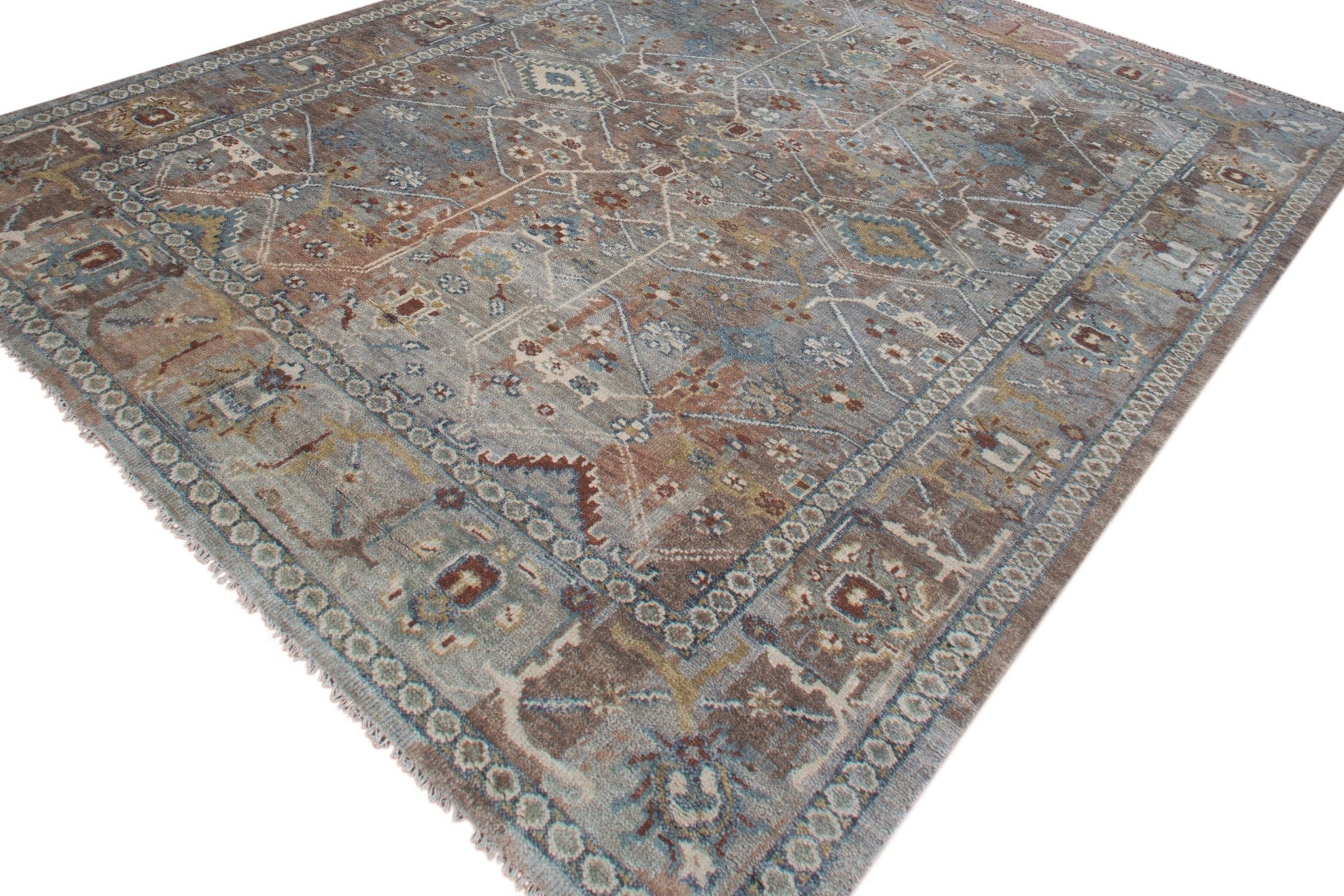 Erased Handwoven Transitional Rug, J71497