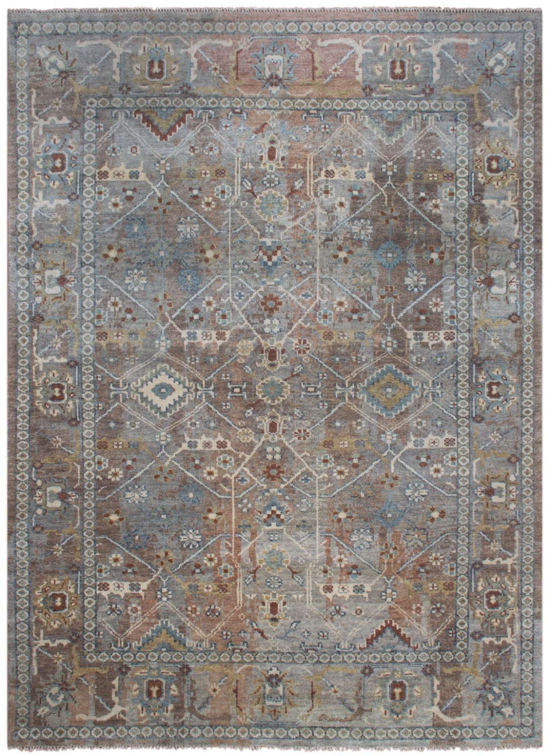 Erased Handwoven Transitional Rug