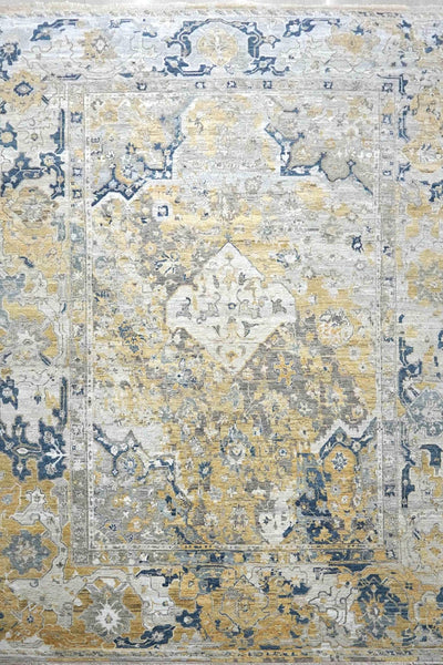 Erased Agra Handwoven Transitional Rug