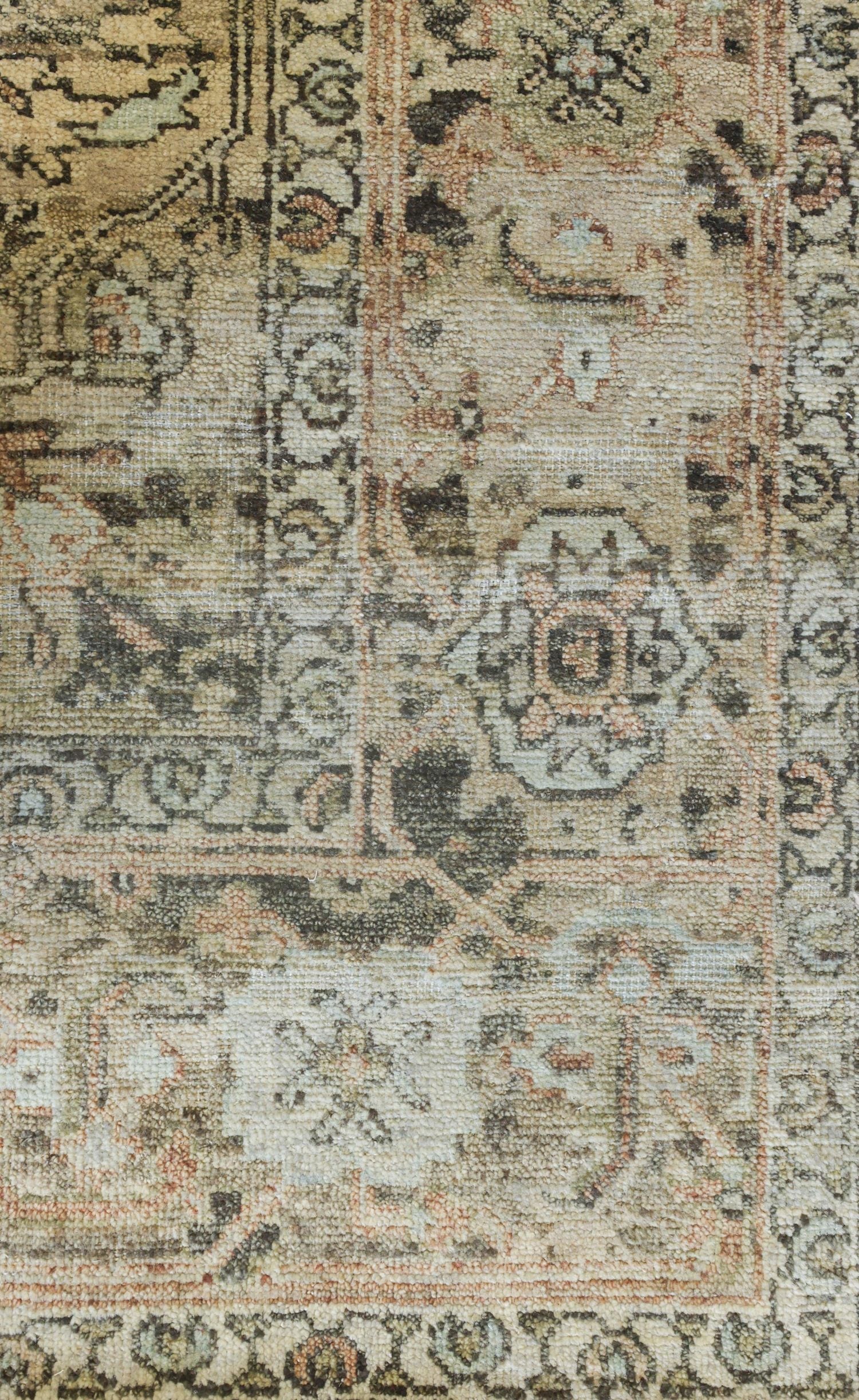 Erased Serapi Handwoven Transitional Rug, J73802