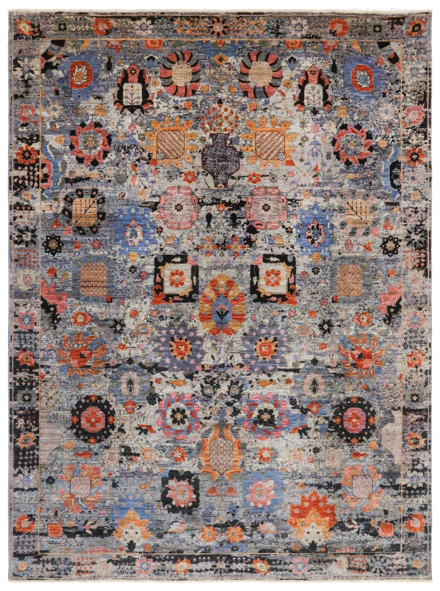 Erased Vase Handwoven Transitional Rug