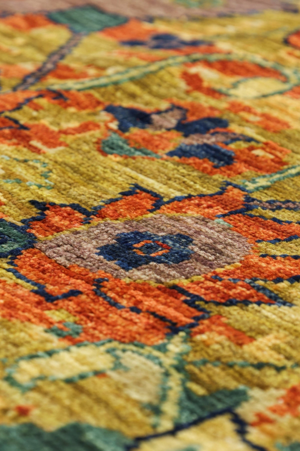 Erased Vase Handwoven Transitional Rug, J81106