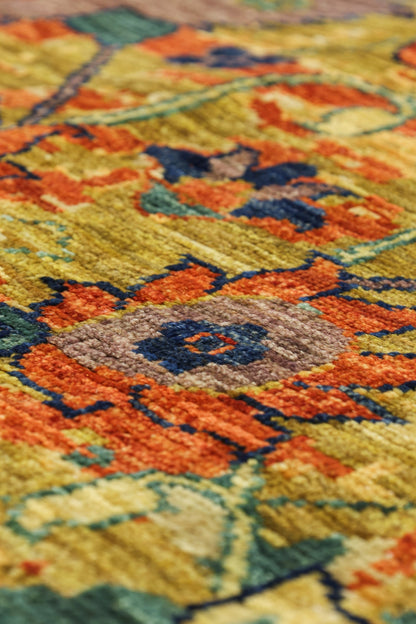 Erased Vase Handwoven Transitional Rug, J81106
