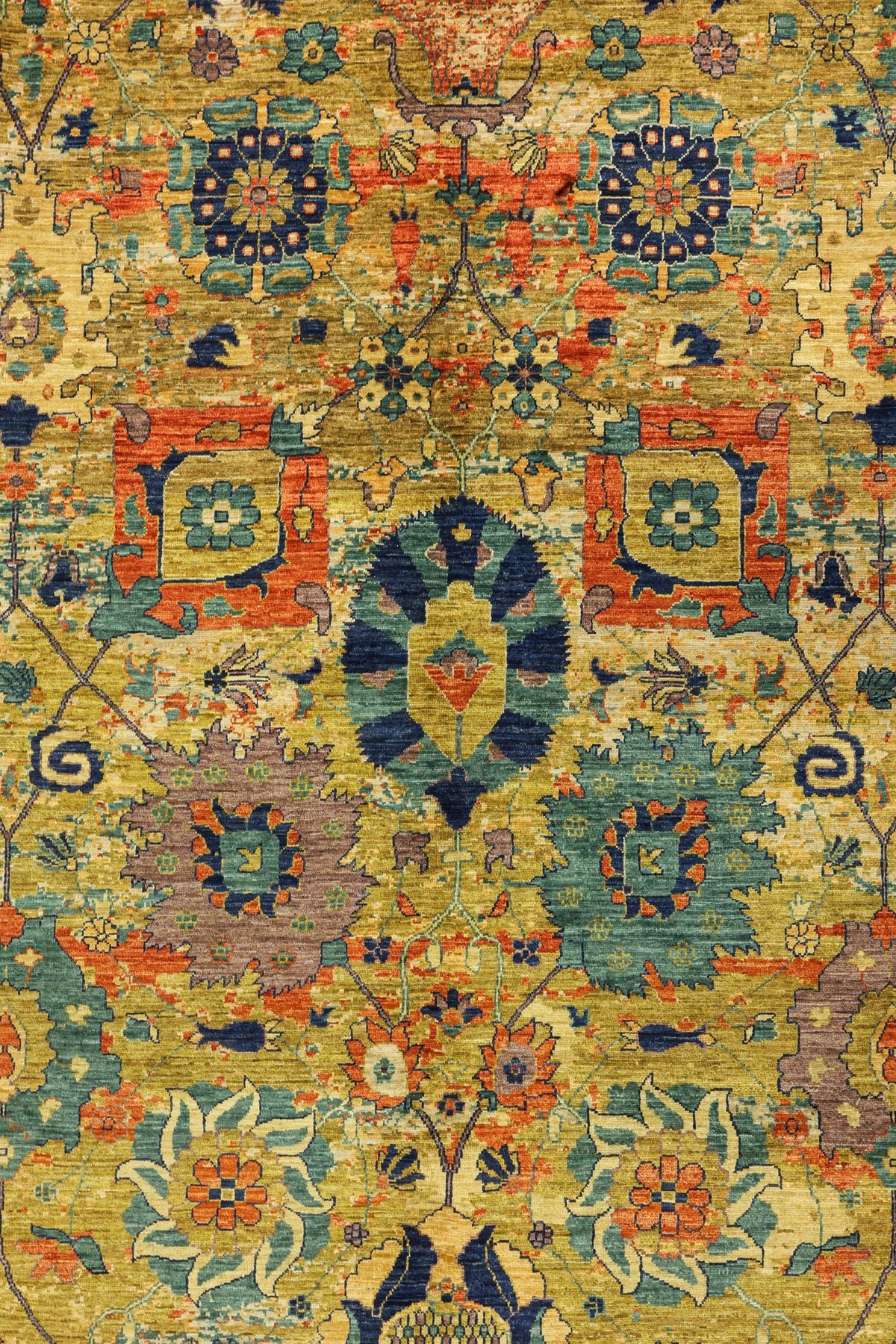 Erased Vase Handwoven Transitional Rug, J81106