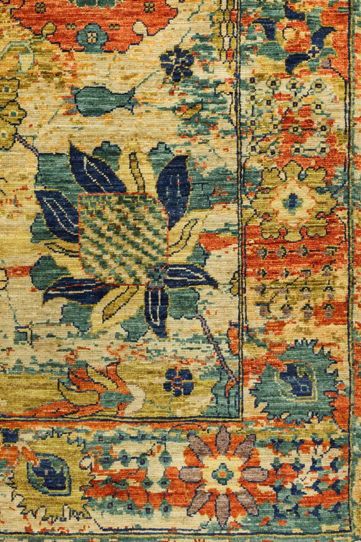 Erased Vase Handwoven Transitional Rug, J81106