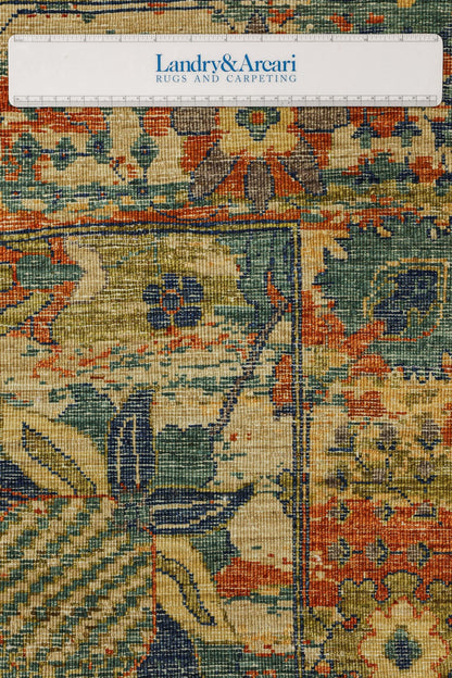 Erased Vase Handwoven Transitional Rug, J81106