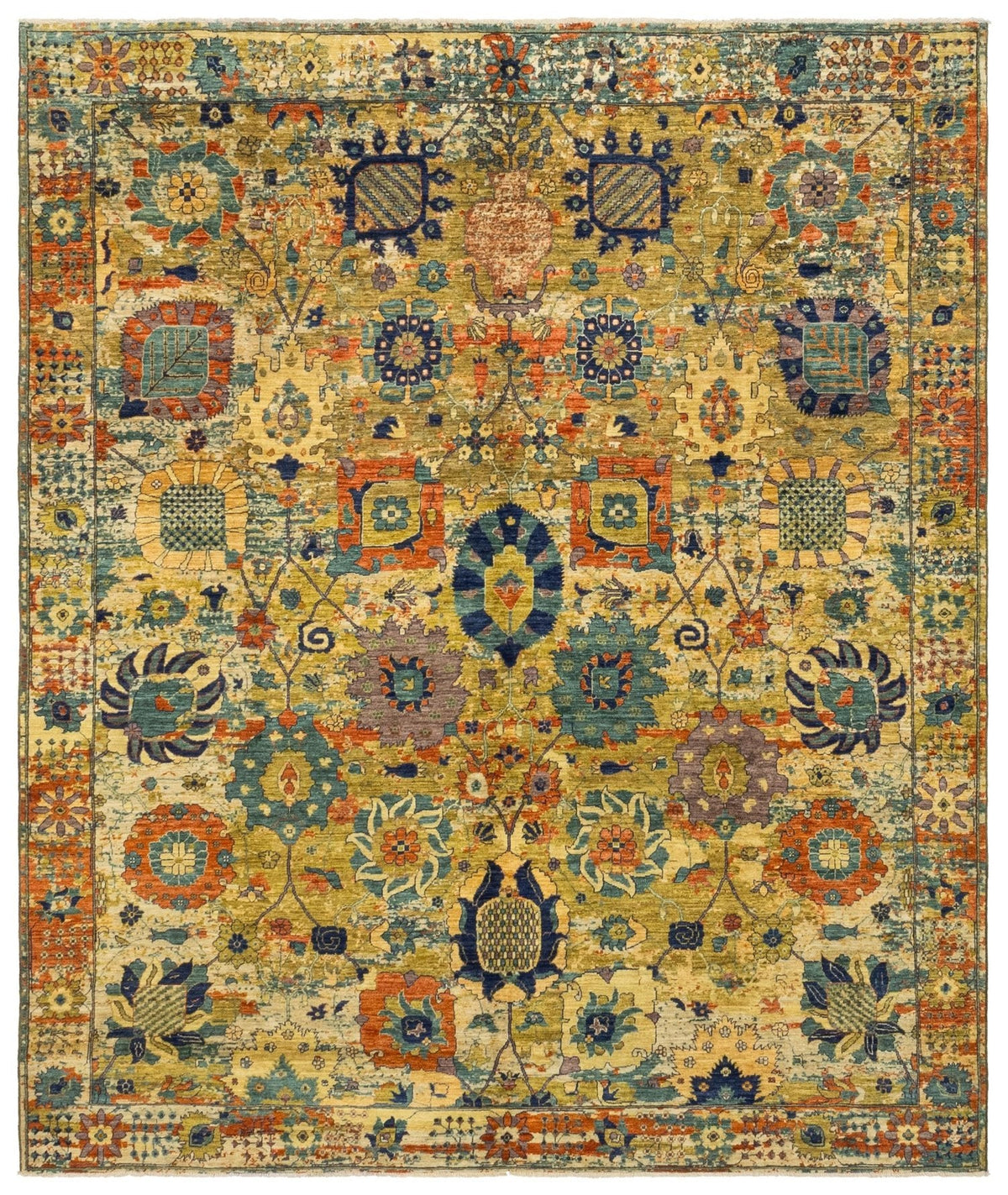 Erased Vase Handwoven Transitional Rug