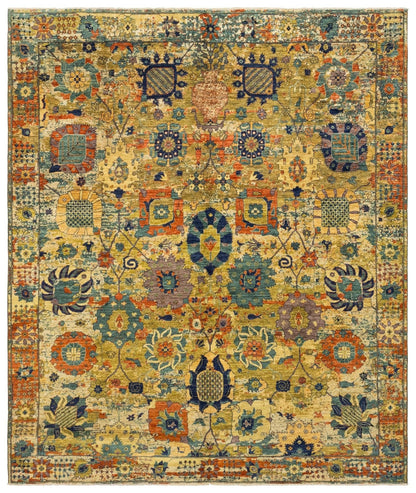 Erased Vase Handwoven Transitional Rug