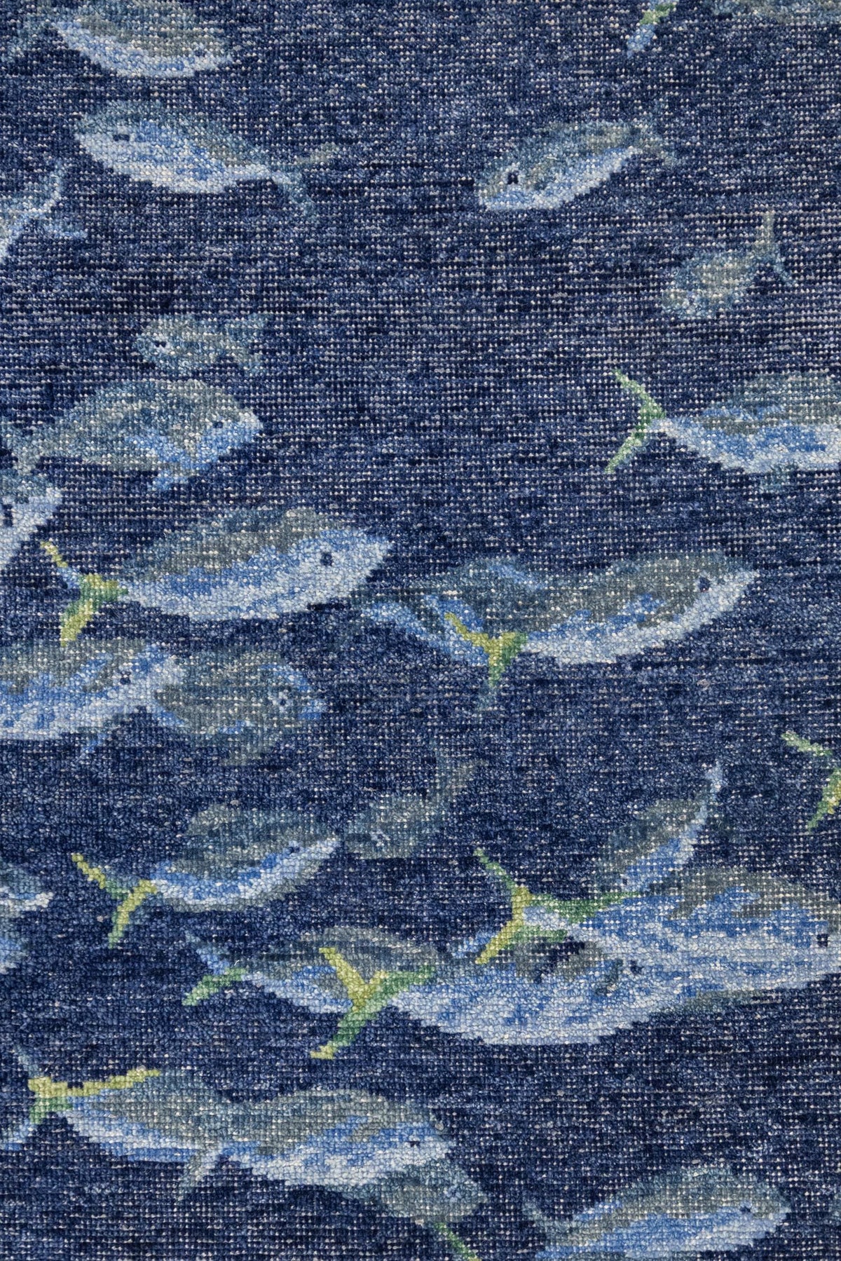 Fish School Handwoven Transitional Rug, J87570