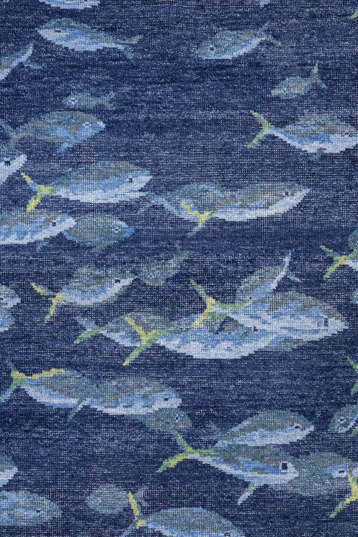 Fish School Handwoven Transitional Rug, J87580