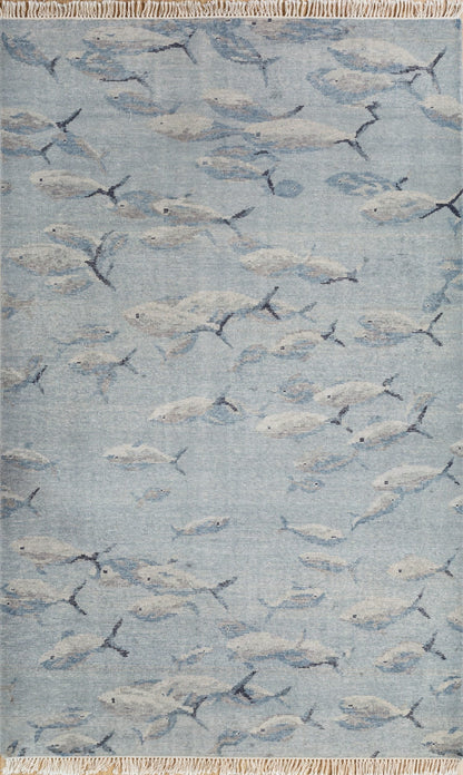 Fish School Handwoven Transitional Rug