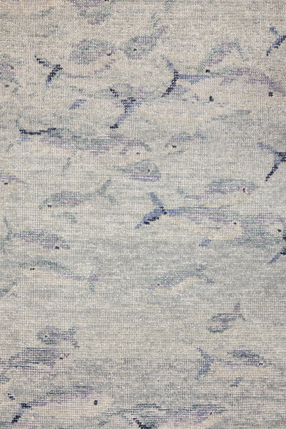Fish School Handwoven Transitional Rug, J87620