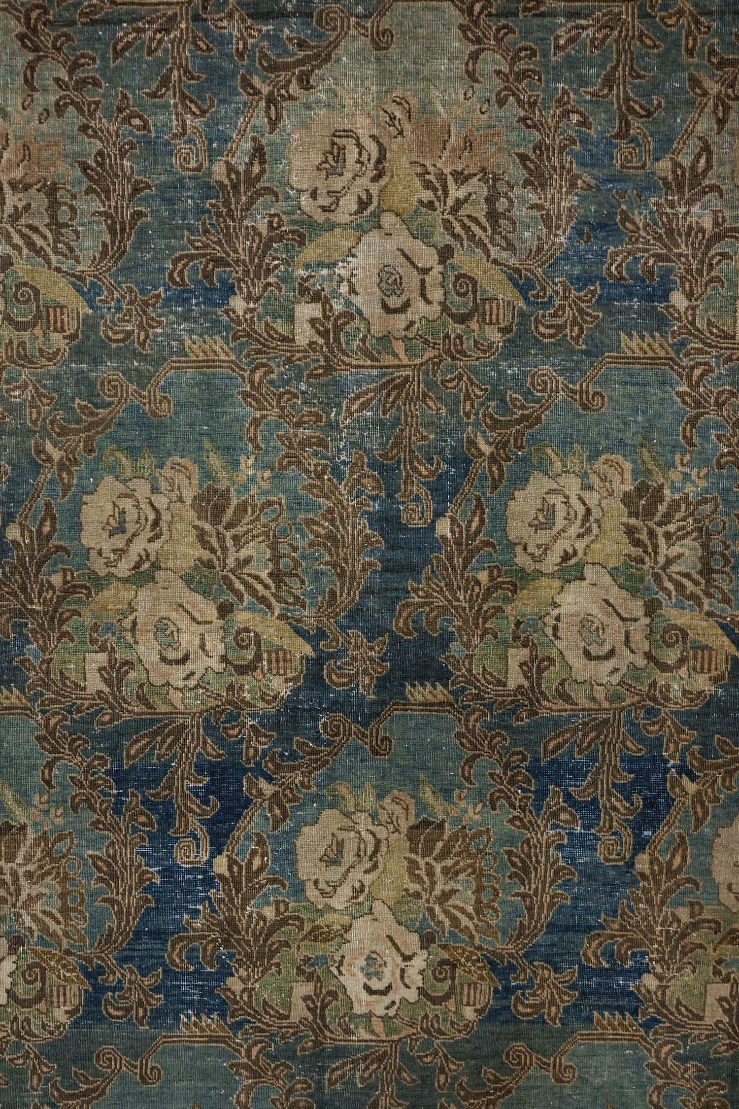 Vintage Gol Farang Bijar Handwoven Transitional Rug, J66524