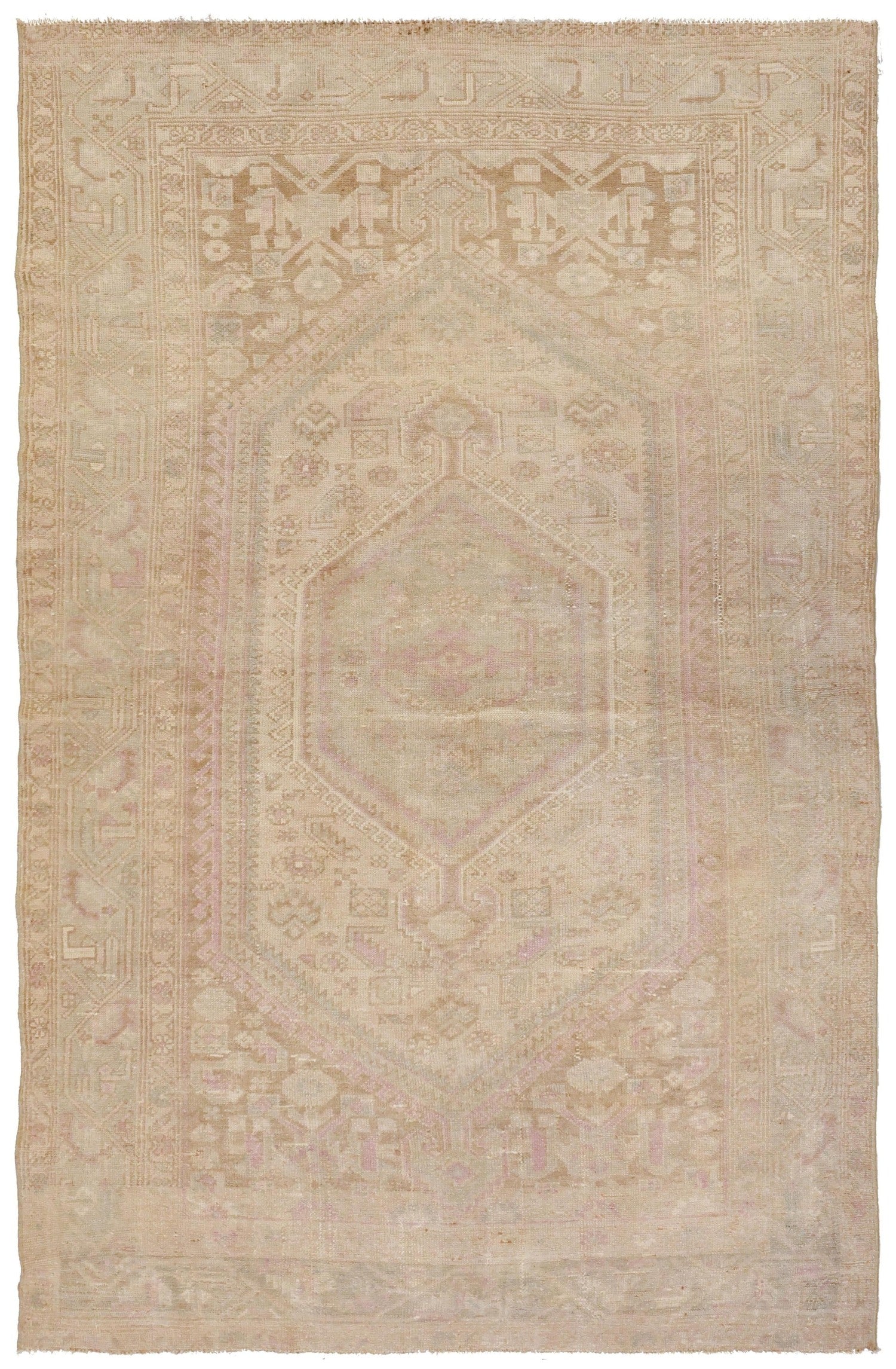 Vintage Hamadan Handwoven Transitional Rug