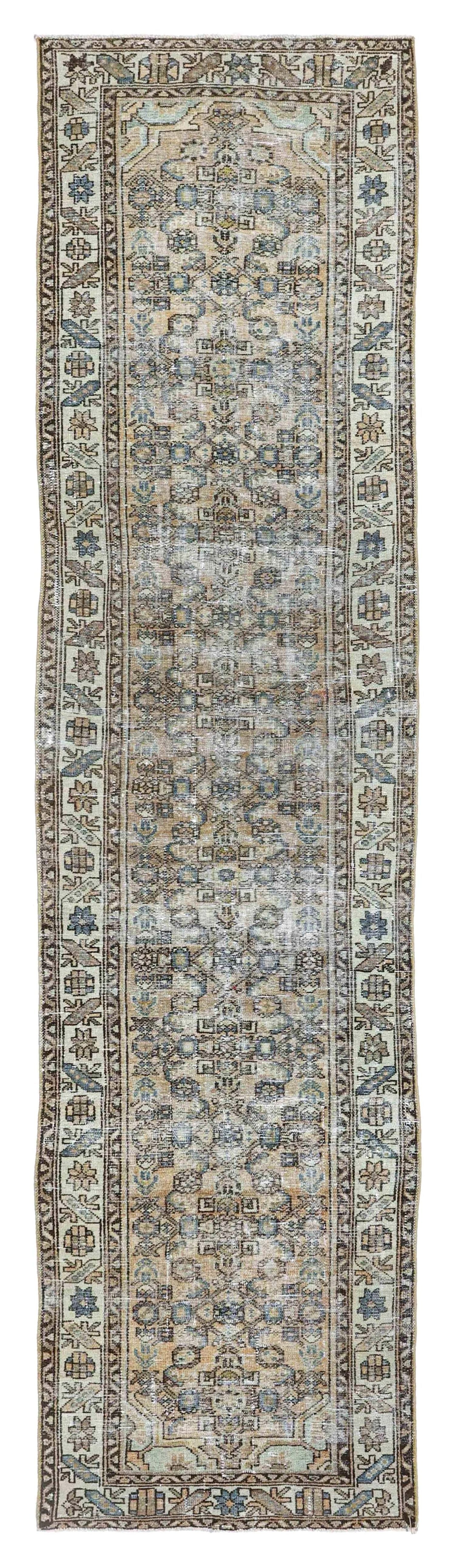 Vintage Hamadan Handwoven Transitional Rug