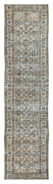 Vintage Hamadan Handwoven Transitional Rug