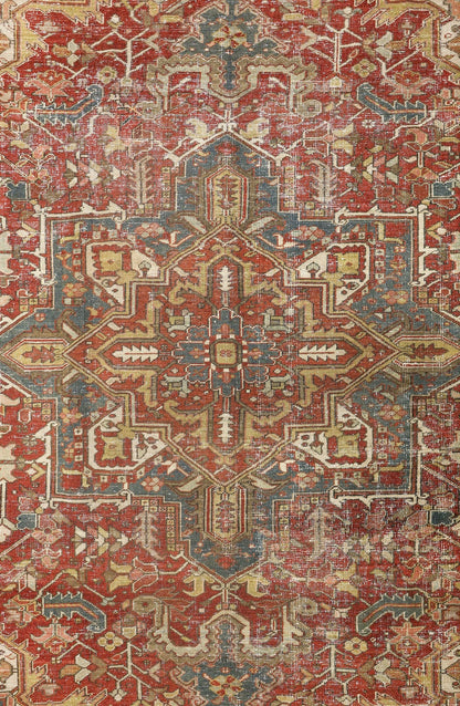 Vintage Heriz Handwoven Transitional Rug, J70624