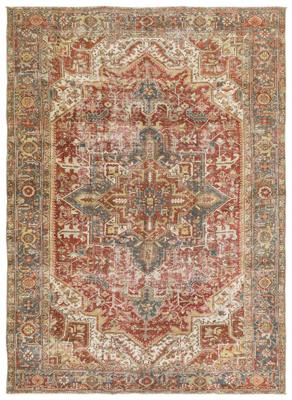 Vintage Heriz Handwoven Transitional Rug
