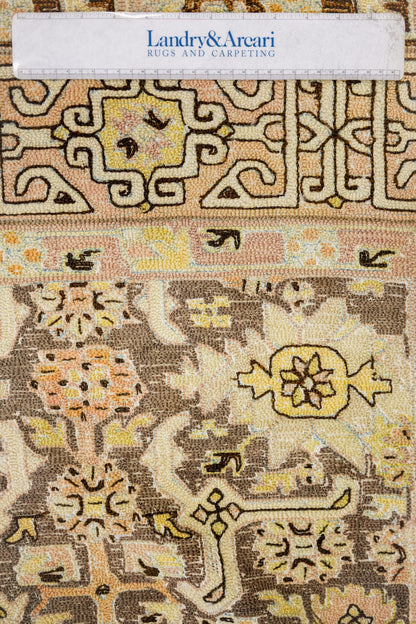 Vintage Hooked Harshang Handwoven Transitional Rug, J87194