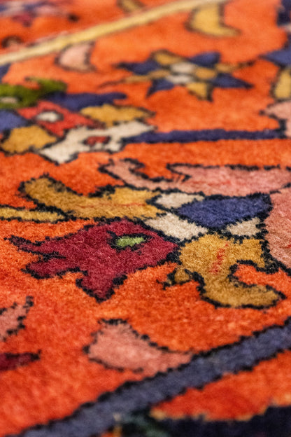 Vintage Hooked Heriz Handwoven Transitional Rug, J87193