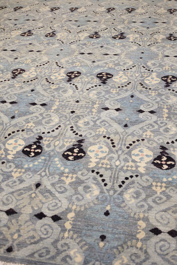 Ikat Handwoven Transitional Rug, J58441