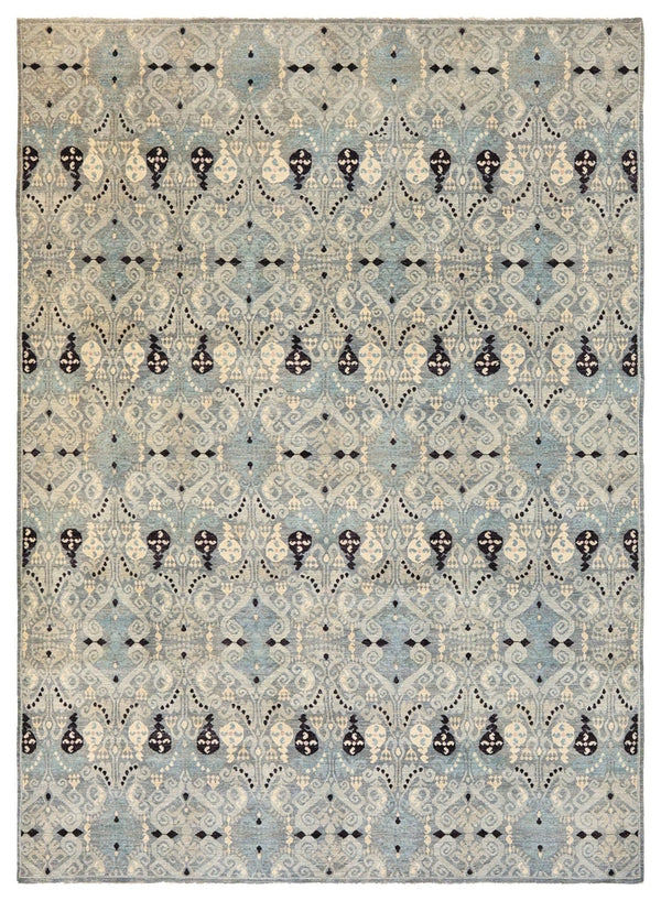 Ikat Handwoven Transitional Rug, J58441