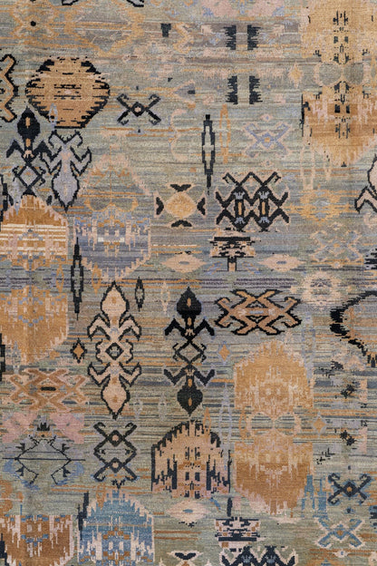 Ikat Handwoven Transitional Rug, J80566