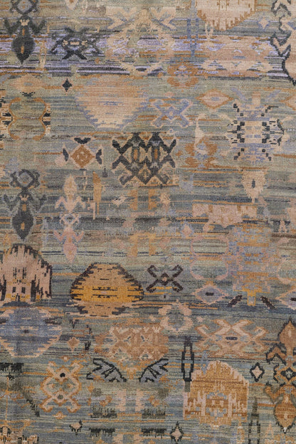 Ikat Handwoven Transitional Rug, J80566