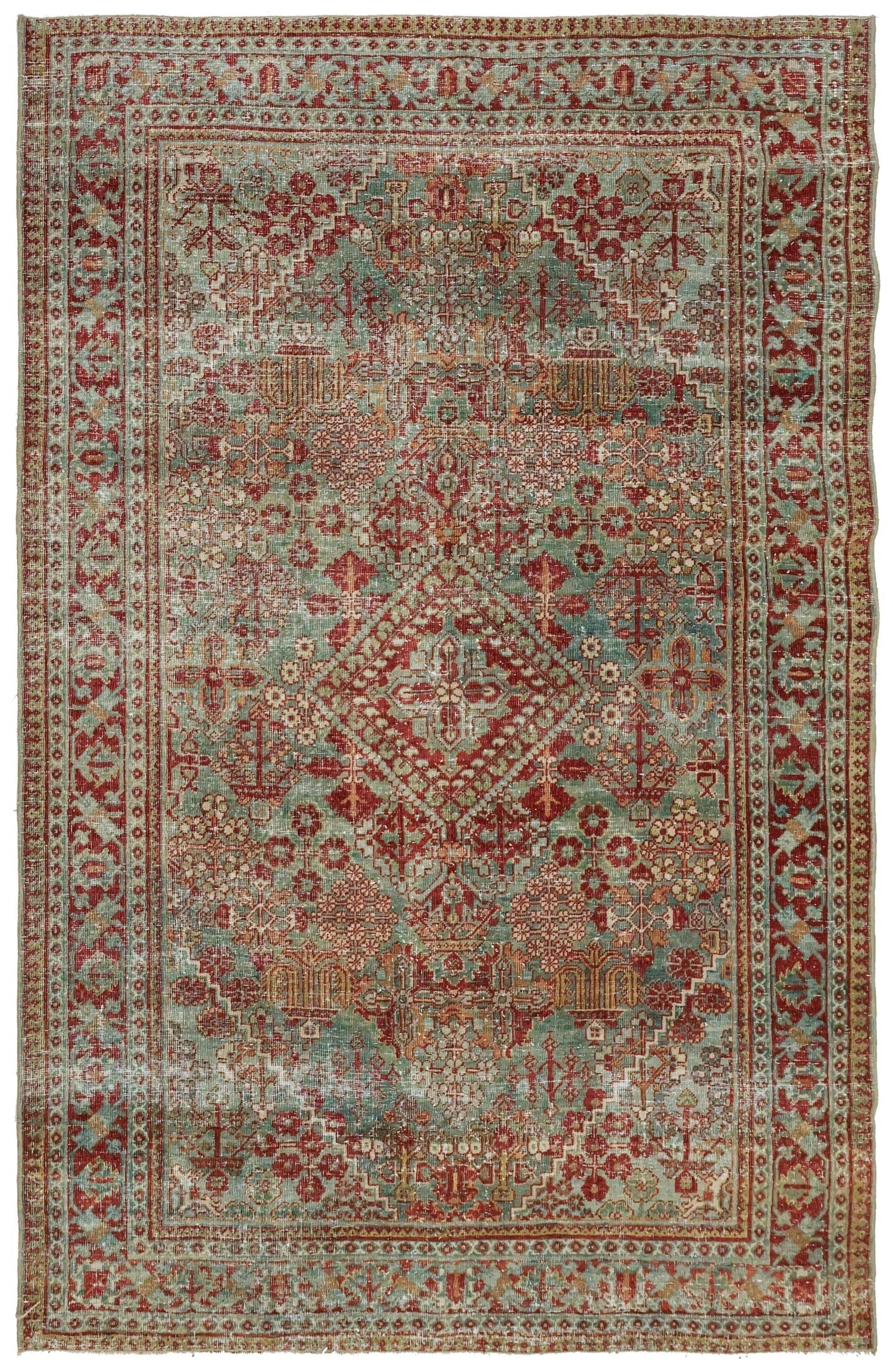 Vintage Joshaqan Handwoven Transitional Rug