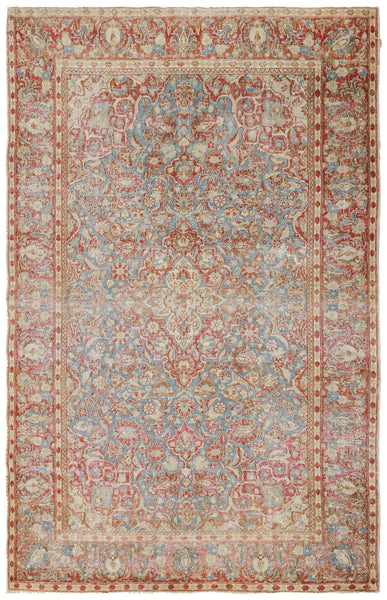 Vintage Kashan Handwoven Transitional Rug
