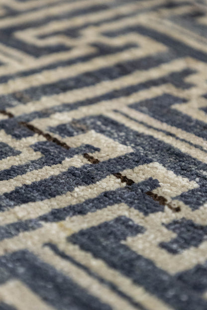 Khotan Fret Handwoven Transitional Rug, J86744
