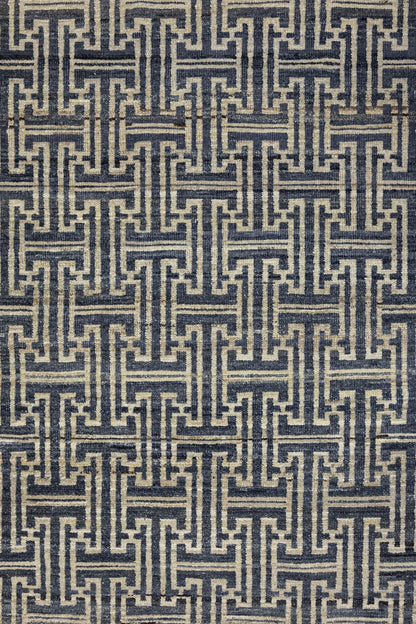 Khotan Fret Handwoven Transitional Rug, J86744