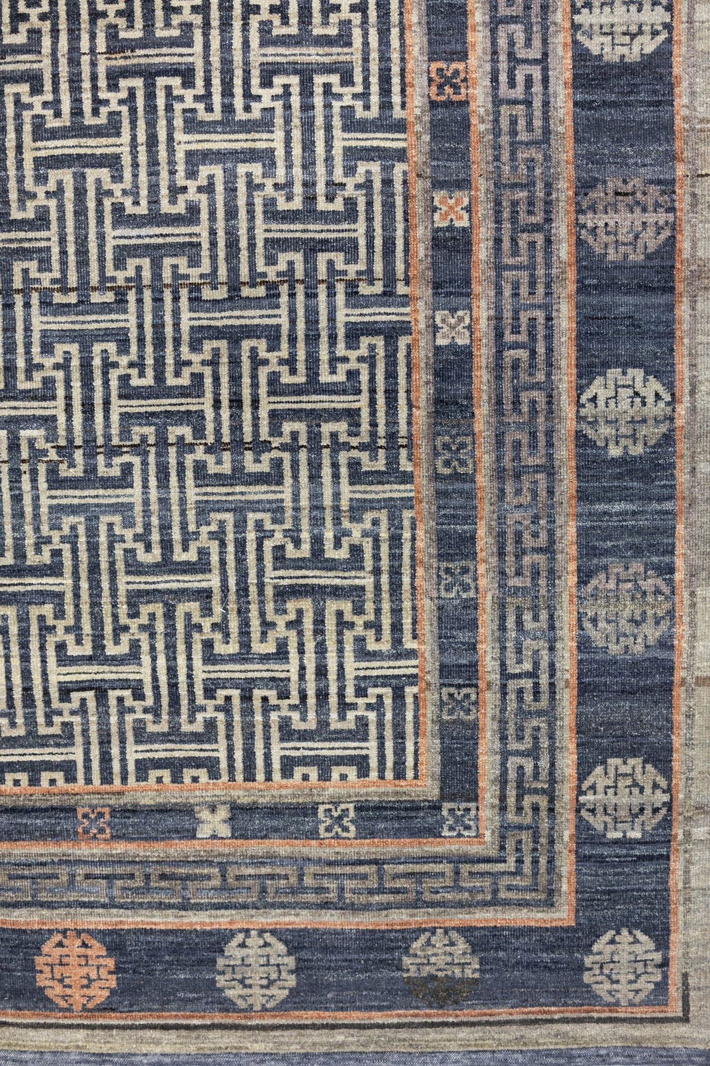 Khotan Fret Handwoven Transitional Rug, J86744