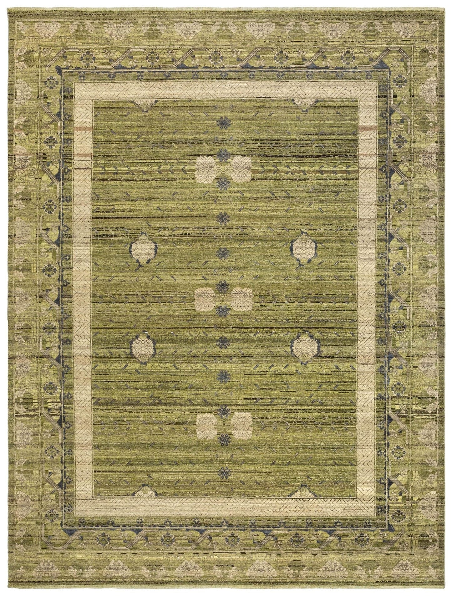 Khotan Pom Handwoven Transitional Rug