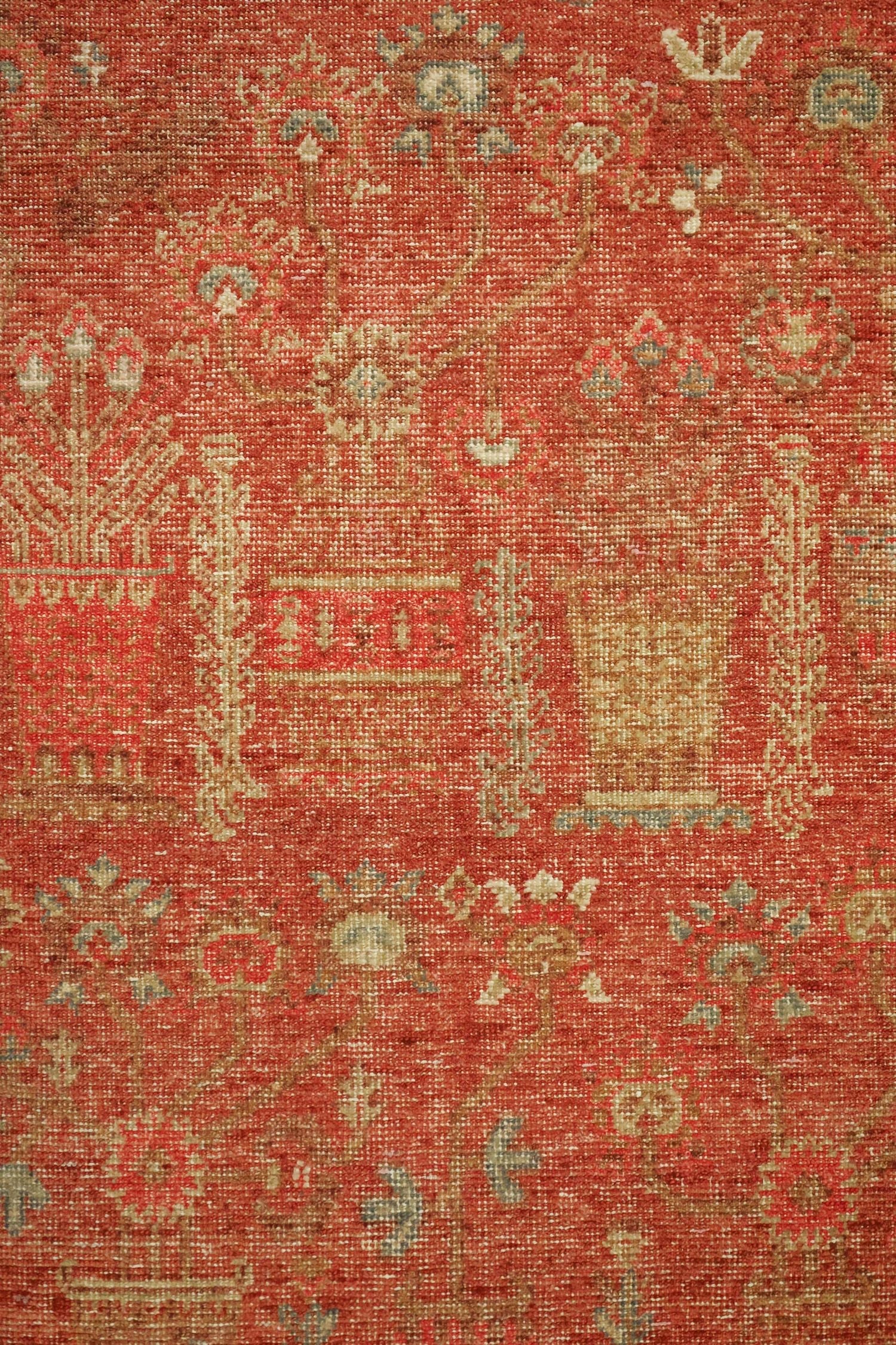 Khotan Vase Handwoven Transitional Rug, J70431
