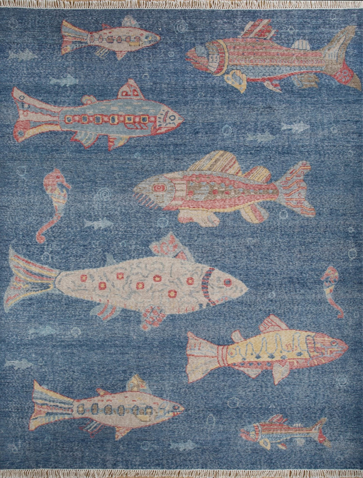 Large Fish Handwoven Transitional Rug