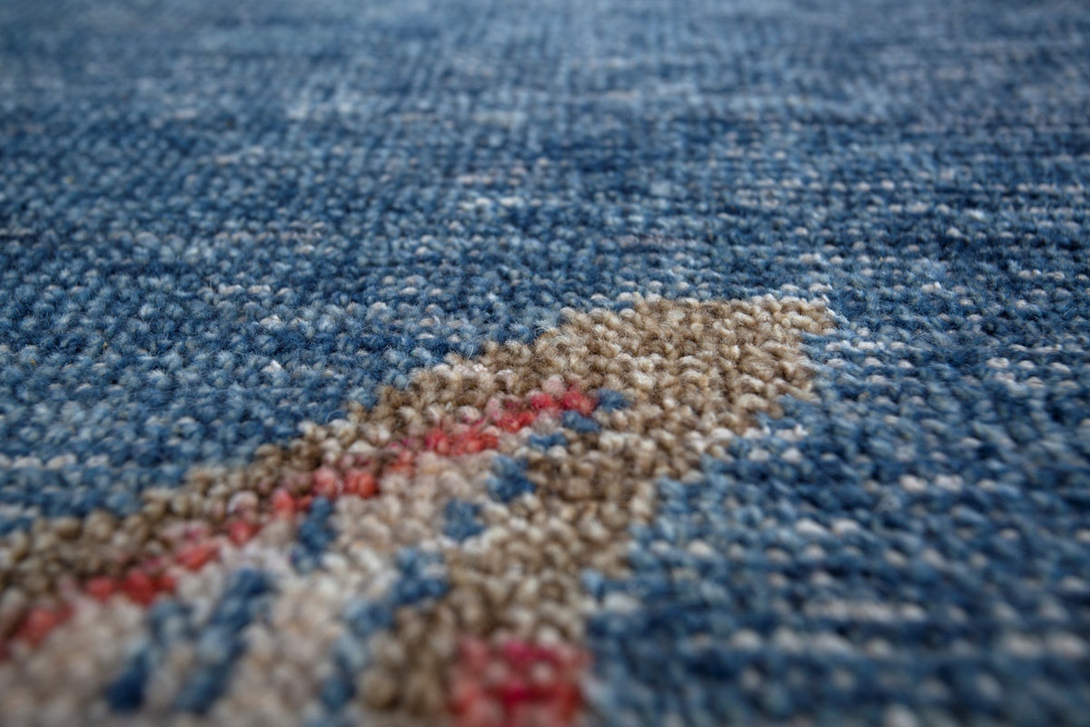 Large Fish Handwoven Transitional Rug, J87624