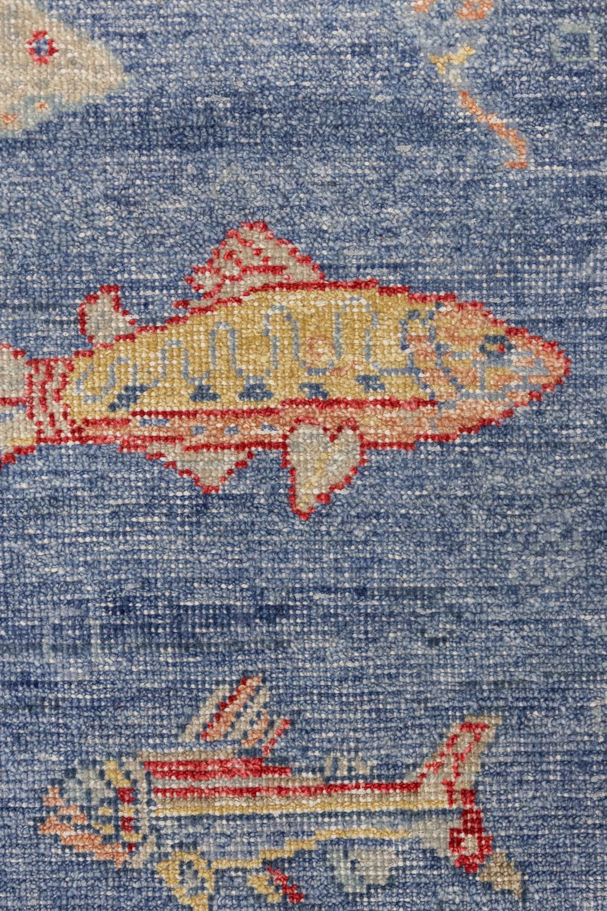 Large Fish Handwoven Transitional Rug, J87646