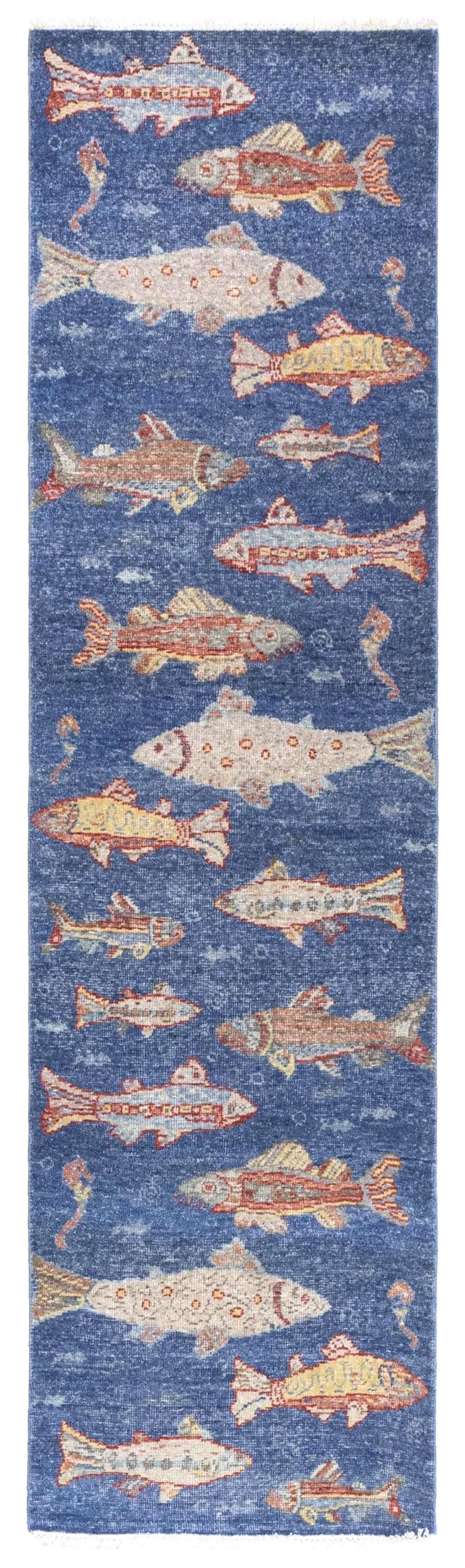 Large Fish Handwoven Transitional Rug | Landry & Arcari – Landry ...