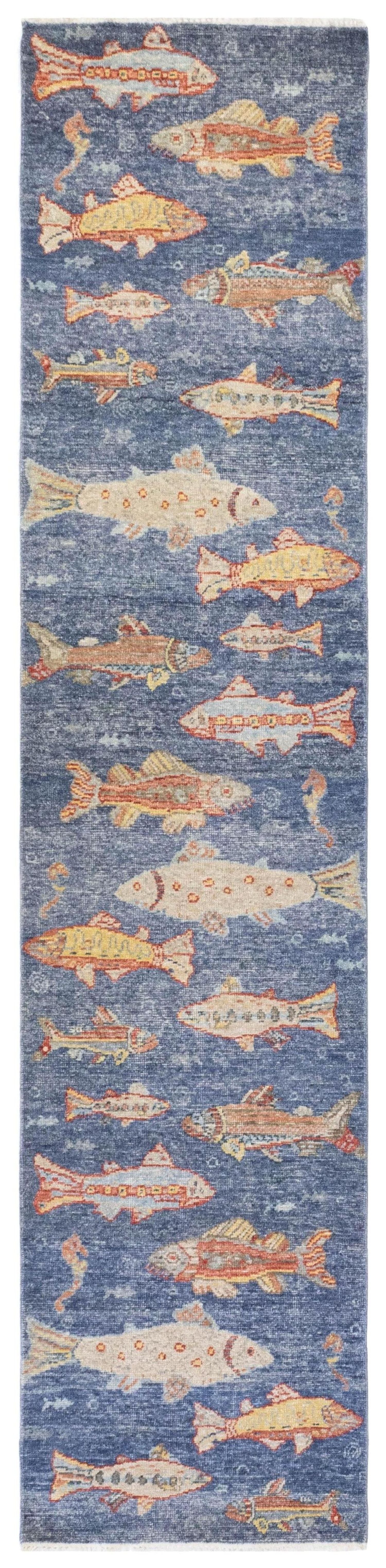 Large Fish Handwoven Transitional Rug | Landry & Arcari – Landry ...