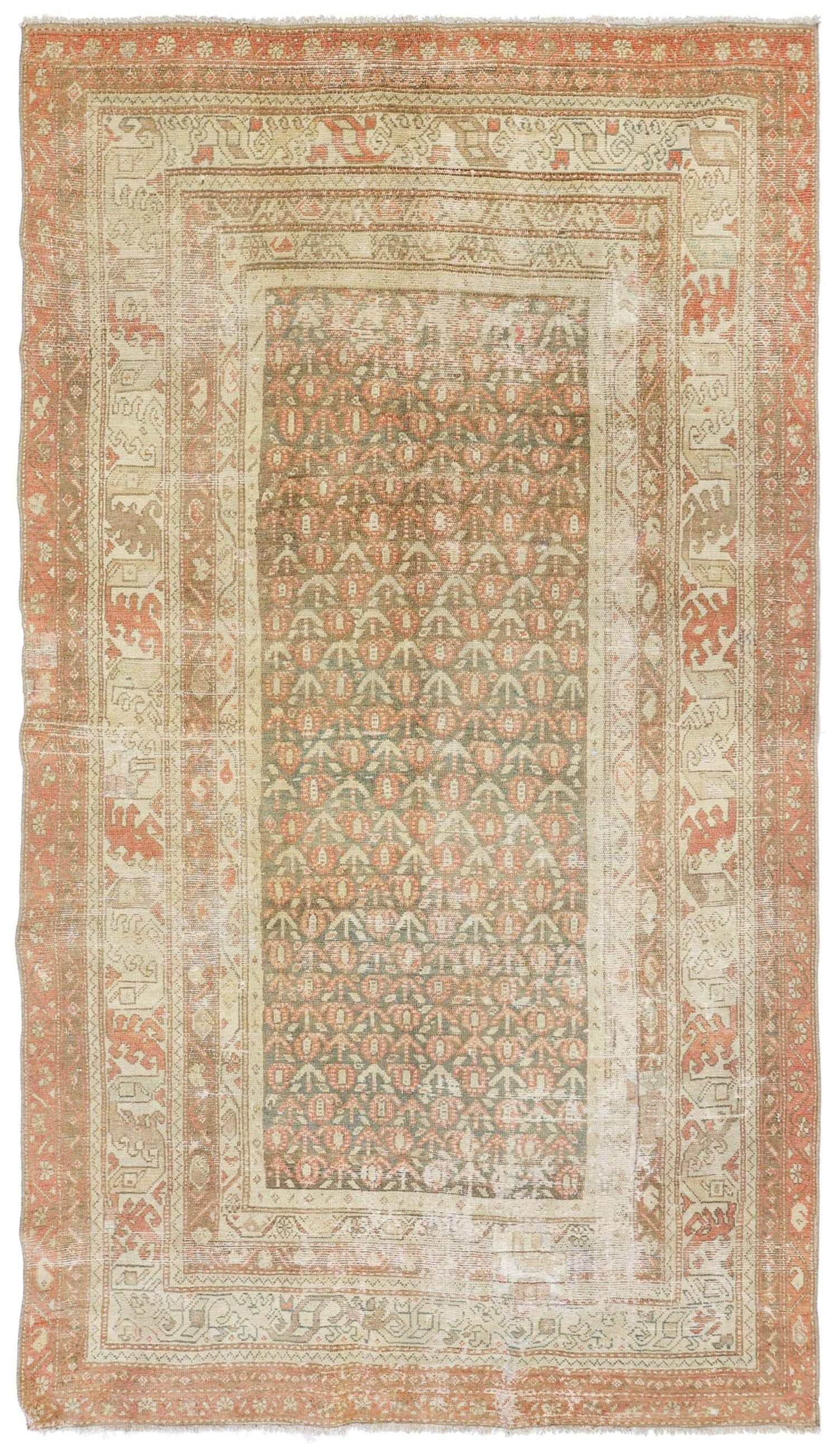 Vintage Malayer Handwoven Transitional Rug